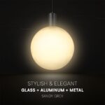 V-TAC – 24132 Διακοσμητικό Κρεμαστό Φωτιστικό 1xE27 Φ300 Μαύρο Ματ & Γκρι Γυαλί