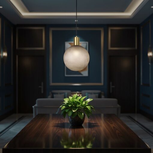 V-TAC – 24133 Διακοσμητικό Κρεμαστό Φωτιστικό 1xE27 Φ300 Μπρονζε & Γκρι Γυαλί