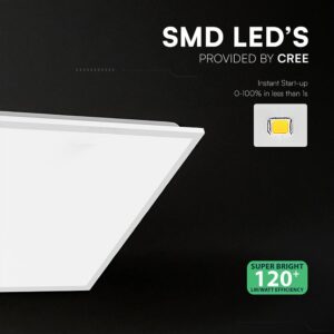 LED Panel 40W 60×60cm V-TAC CREE Chip 4800lm Ψυχρό Λευκό 6400K V-TAC – 241466