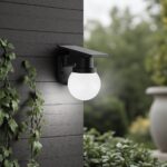 Ηλιακό Φωτιστικό Τοίχου 0.9W LED CCT Μαύρο IP54 με Τηλεχειριστήριο V-TAC – 24152