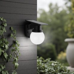 Ηλιακό Φωτιστικό Τοίχου 0.9W LED CCT Μαύρο IP54 με Τηλεχειριστήριο V-TAC – 24152