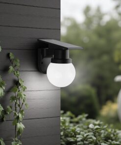 Ηλιακό Φωτιστικό Τοίχου 0.9W LED CCT Μαύρο IP54 με Τηλεχειριστήριο V-TAC – 24152