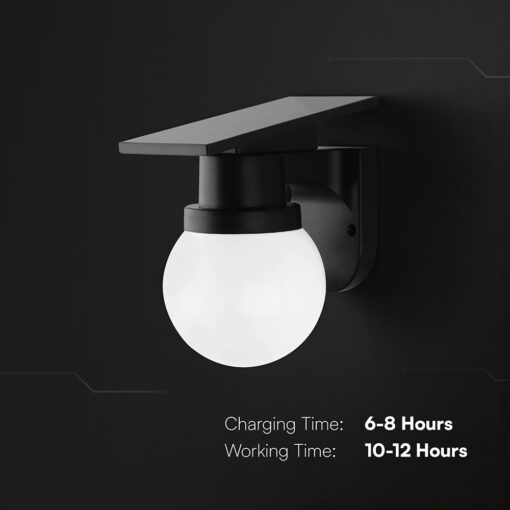Ηλιακό Φωτιστικό Τοίχου 0.9W LED CCT Μαύρο IP54 με Τηλεχειριστήριο V-TAC – 24152
