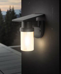 Ηλιακό Φωτιστικό Τοίχου 0.9W LED CCT Μαύρο  IP54 με Τηλεχειριστήριο V-TAC – 24153