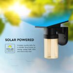 Ηλιακό Φωτιστικό Τοίχου 0.9W LED CCT Μαύρο  IP54 με Τηλεχειριστήριο V-TAC – 24153