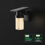 Ηλιακό Φωτιστικό Τοίχου 0.9W LED CCT Μαύρο  IP54 με Τηλεχειριστήριο V-TAC – 24153