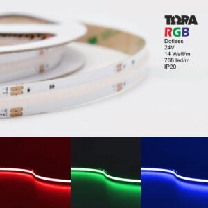 Ταινία dotless 14W 24V IP20 RGB ΤΩRA 5m CUBALUX – 2-CL502013