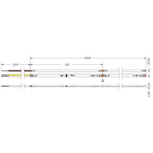 Ταινία LED TΩRA COB SPI RGBW 14,4W 24V CRI90(3000K)  840 led/m 5m  (10mm) CUBALUX – 2-CL502125