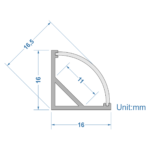 ΠΡΟΦΙΛ ΑΛΟΥΜΙΝΙΟΥ ΓΩΝΙΑΚΟ ΑΣΗΜΙ CUBALUX – 2-CL980039