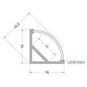 ΠΡΟΦΙΛ ΑΛΟΥΜΙΝΙΟΥ ΓΩΝΙΑΚΟ ΑΣΗΜΙ CUBALUX – 2-CL980039