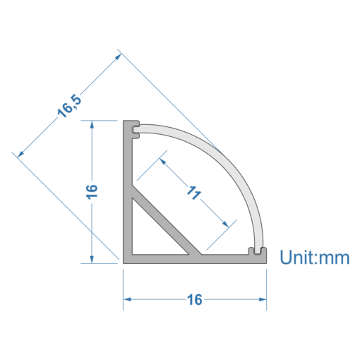ΠΡΟΦΙΛ ΑΛΟΥΜΙΝΙΟΥ ΓΩΝΙΑΚΟ ΑΣΗΜΙ CUBALUX – 2-CL980039