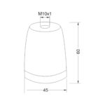 ΝΤΟΥΙ ΠΟΡΣΕΛΑΝΗΣ Ε27 ΓΑΛΑΖΙΟ CUBALUX – 2-CL980742