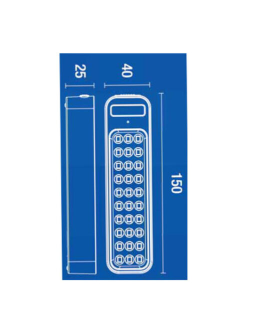 ΦΩΤΙΣΤΙΚΟ LED SMD 1W 6500Κ 230V ΕΠΑΝΑΦΟΡΤΙΖΟΜΕΝΟ ΜΕ ΜΠΑΤΑΡΙΑ Li-ion ΜΗ ΣΥΝΕΧΟΥΣ ΛΕΙΤΟΥΡΓΙΑΣ UNIVERSE UNIVERSE – 2-U016001