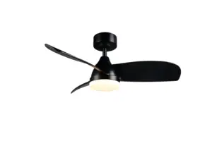 Ανεμιστήρας Οροφής Reality Helsinki R62732132 Μαύρο Ματ με LED Φως CCT 2500lm & Τηλεχειριστήριο