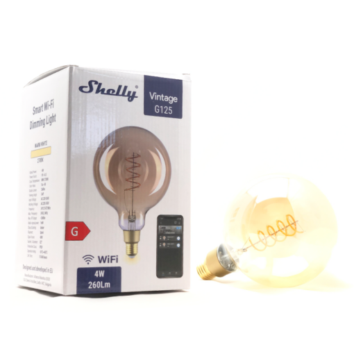 Shelly Vintage G125 | Shelly Vintage G125 | Smart Filament Dimming G125 4W E27 2700K 260LM 360⁰ – EAN 3800235262108