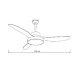 it-Lighting Nitinat 25W 3CCT LED Fan Light in White and wooden Color (102000210)
