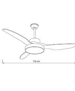 it-Lighting Nitinat 25W 3CCT LED Fan Light in White and wooden Color (102000210)