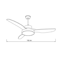 it-Lighting Nitinat 25W 3CCT LED Fan Light in Total White Color (102000290)