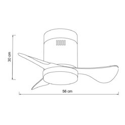 it-Lighting Elsinore 15W 3CCT LED Fan Light in Black with Wooden Color (102000480)