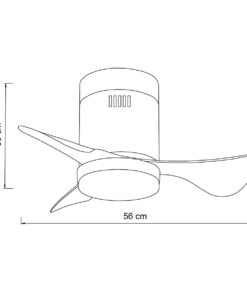 it-Lighting Elsinore 15W 3CCT LED Fan Light in Black with Wooden Color (102000480)