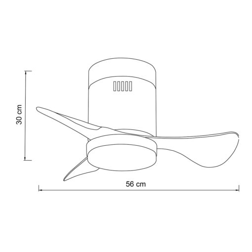 it-Lighting Elsinore 15W 3CCT LED Fan Light in Black with Wooden Color (102000480)