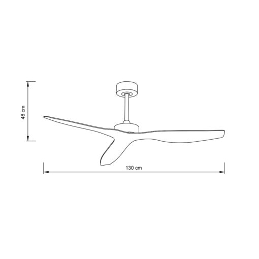 it-Lighting Trent – Fan in White and wooden Color (102000615)