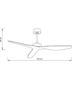 it-Lighting Trent – Fan in Black and wooden Color (102000685)