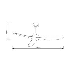 it-Lighting Trent – Fan in Black and wooden Color (102000685)