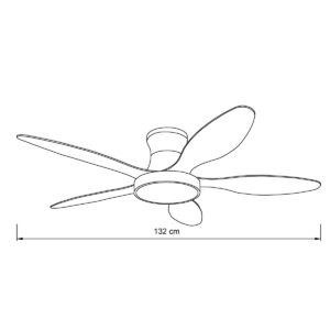 it-Lighting Denali 24W 3CCT LED Fan Light in White and wooden Color (102000710)