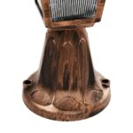 GloboStar® SOLME 203-0215 Vintage Επιδαπέδιο Φωτιστικό Φαναράκι Μονόφωτο 1 x E27 IP44 Χάλκινο & Διάφανο Πλαστικό – Μ22 x Π22 x Υ40cm