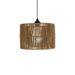 GLOBOSTAR® SAFA 205-0085 Boho Κρεμαστό Φωτιστικό Οροφής με Ντουί 1 x E27 AC 220-240V IP20 – Μπεζ – M30 x Π30 x Υ26cm