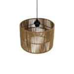 GLOBOSTAR® SAFA 205-0085 Boho Κρεμαστό Φωτιστικό Οροφής με Ντουί 1 x E27 AC 220-240V IP20 – Μπεζ – M30 x Π30 x Υ26cm