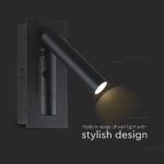 V-TAC – 239996 Χωνευτό Φωτιστικό Κρεβατιού Τύπου Ξενοδοχείου Μαύρο Cree Chip LED 2W 76lm 3000K