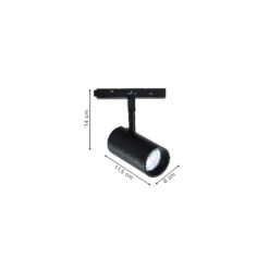 Inlight Σποτ μαγνητικής ράγας LED 20W 3CCT σε μαύρη απόχρωση D:11,5X6X14cm (TM0110-Black)