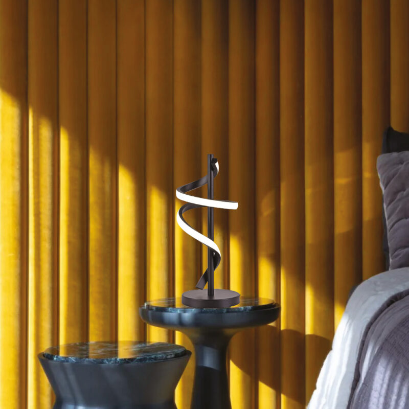 Inlight Επιτραπέζιο φωτιστικό σε μαύρο χρώμα LED 14W D:15x46cm (3062-Black)