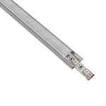 GLOBOSTAR® ALP-LINEAR CURBARIO 70802-1M Επιφανειακό Εύκαμπτο Προφίλ Αλουμινίου με Λευκό Γαλακτερό Πατητό Κάλυμμα για Ταινίες LED IP20 – Ασημί & Λευκό – Μ100 x Π1.8 x Υ0.5cm