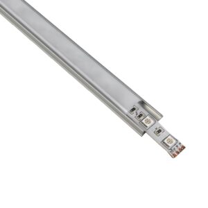 GLOBOSTAR® ALP-LINEAR CURBARIO 70802-1M Επιφανειακό Εύκαμπτο Προφίλ Αλουμινίου με Λευκό Γαλακτερό Πατητό Κάλυμμα για Ταινίες LED IP20 – Ασημί & Λευκό – Μ100 x Π1.8 x Υ0.5cm