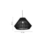 Inlight Κρεμαστό φωτιστικό με καπέλο απο ίνα 1xE27 D:45cm (4057-B)