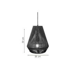 Inlight Κρεμαστό φωτιστικό με καπέλο απο ίνα 1xE27 D:25cm (4057-C)