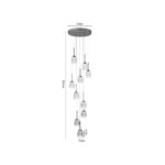 Inlight Κρεμαστό φωτιστικό LED 10*10W από χρυσαφί μέταλλο και ακρυλικό D:30x200cm (4077-10-Golden)