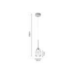 Inlight Κρεμαστό φωτιστικό LED 10W από χρυσαφί μέταλλο και ακρυλικό D:10x200cm (4077-1)