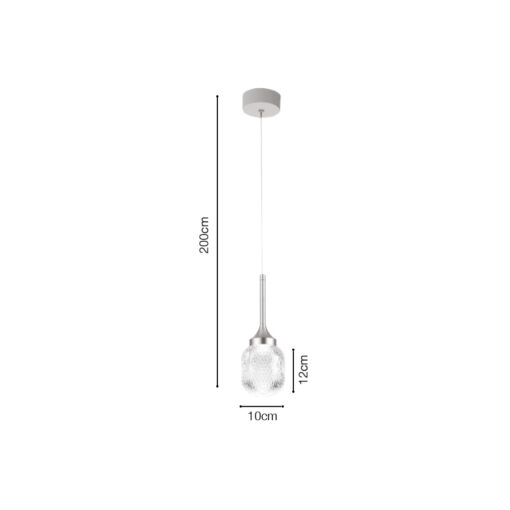 Inlight Κρεμαστό φωτιστικό LED 10W από χρυσαφί μέταλλο και ακρυλικό D:10x200cm (4077-1)