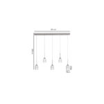 Inlight Κρεμαστό φωτιστικό LED 5*10W από χρυσαφί μέταλλο και ακρυλικό D:60x200cm (4077R-5-Golden)