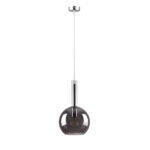 Inlight Κρεμαστό φωτιστικό από φιμέ γυαλί 1XE27 D:20x36cm (4080)