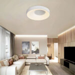 Inlight Πλαφονιέρα οροφής LED 36W 3CCT από γκρί μέταλλο και ακρυλικό D:48cm (42040-Grey)