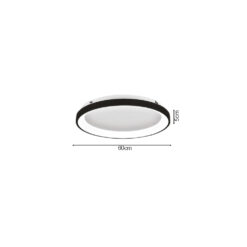 Inlight Πλαφονιέρα οροφής LED 28W 3CCT από λευκό μέταλλο και ακρυλικό D:60x5cm (42044-B-White)