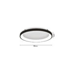 Inlight Πλαφονιέρα οροφής LED 38W 3CCT από μαύρο μέταλλο και ακρυλικό D:80x5cm (42044-A-Black)
