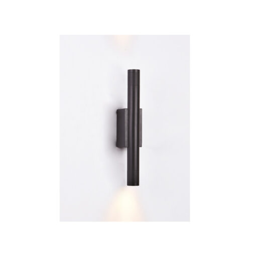 Inlight Επιτοίχιο φωτιστικό LED 2*5W 3000K σε μαύρη απόχρωση απο αλουμίνιο D:30x6cm (43061-Black)