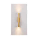 Inlight Επιτοίχιο φωτιστικό LED 2*5W 3000K σε χρυσαφί απόχρωση απο αλουμίνιο D:30x6cm (43061-Golden)