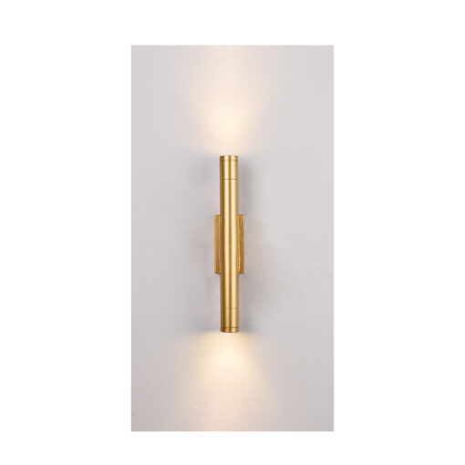 Inlight Επιτοίχιο φωτιστικό LED 2*5W 3000K σε χρυσαφί απόχρωση απο αλουμίνιο D:30x6cm (43061-Golden)